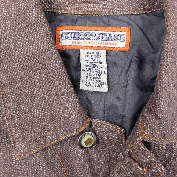 Guess Brown Denim Lightly Distressed Boys 16 / 18 - Picture 5 of 8